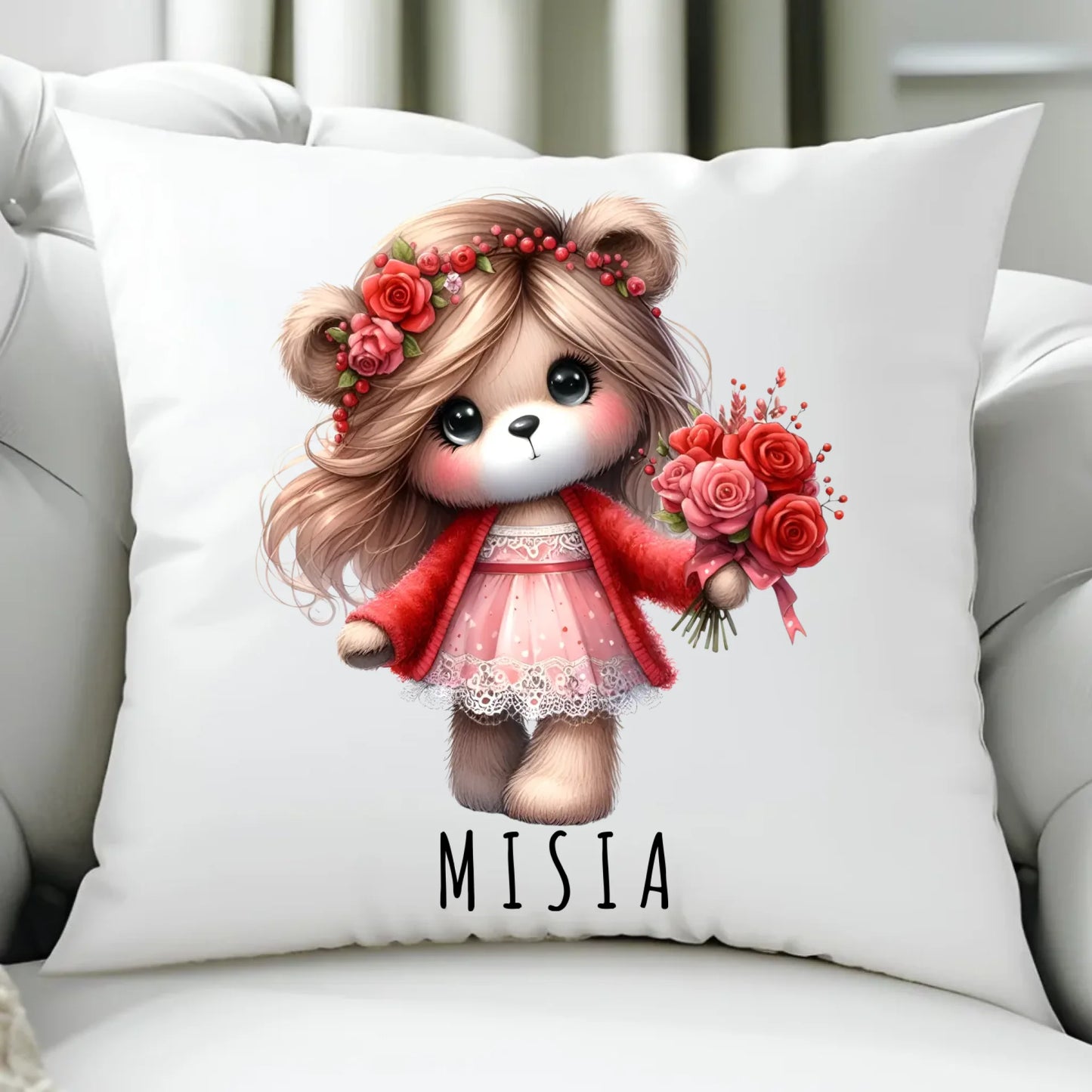 Poduszka dla dziewczyny - Misia W35 - StoryCups.pl