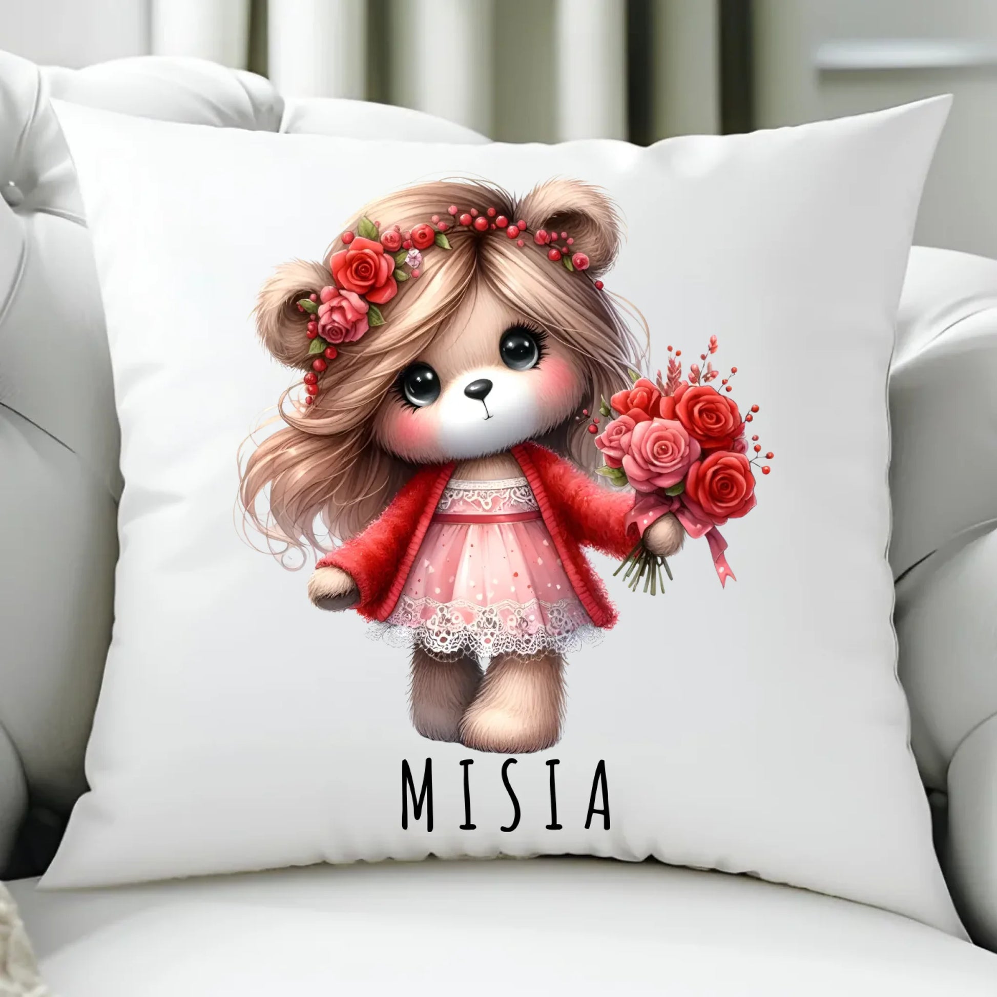 Poduszka dla dziewczyny - Misia W35 - StoryCups.pl