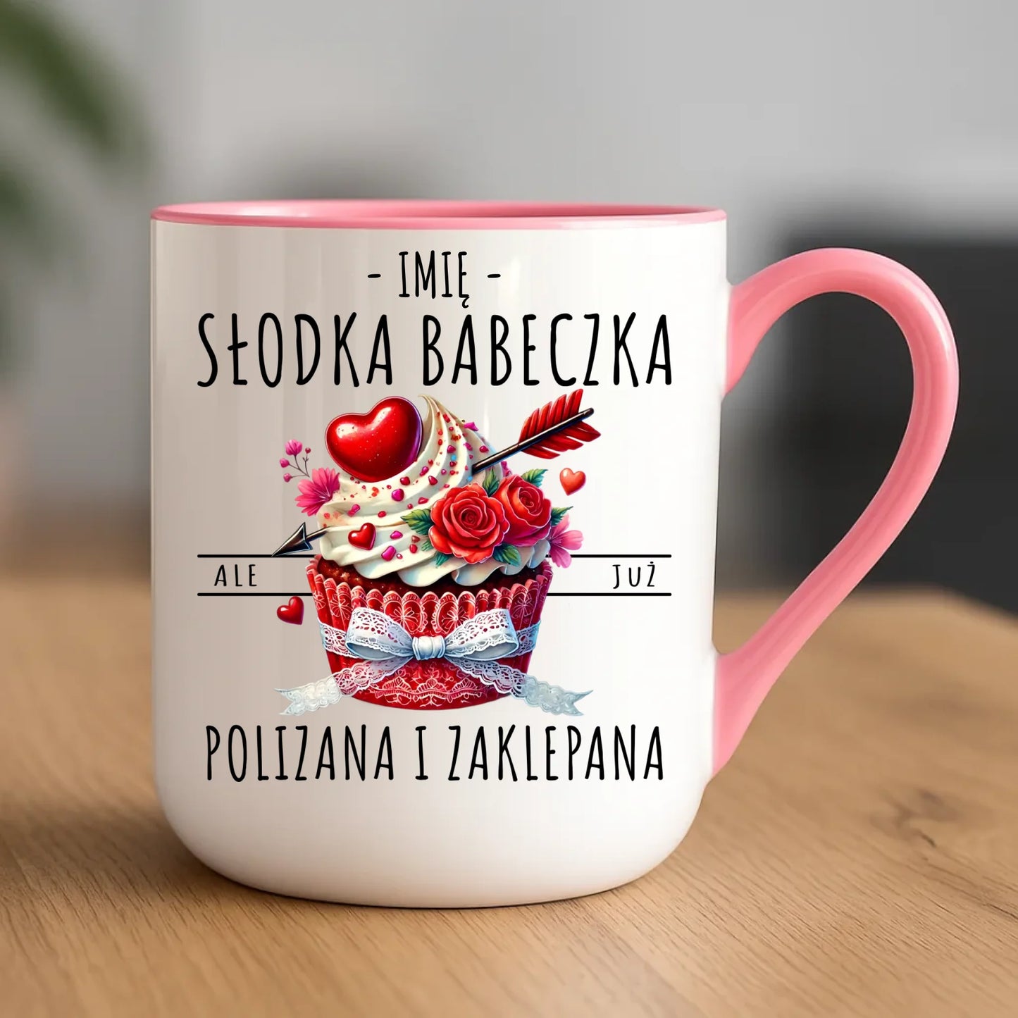 Kubek elegant - Słodka babeczka polizana i zaklepana - personalizowany W37 - StoryCups.pl