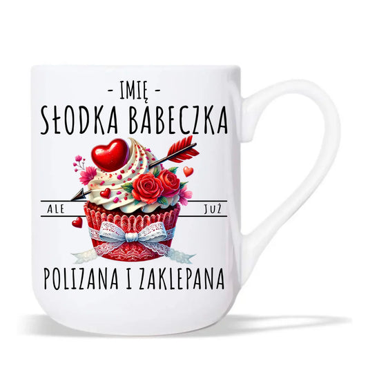 Kubek elegant - Słodka babeczka polizana i zaklepana - personalizowany W37 - StoryCups.pl