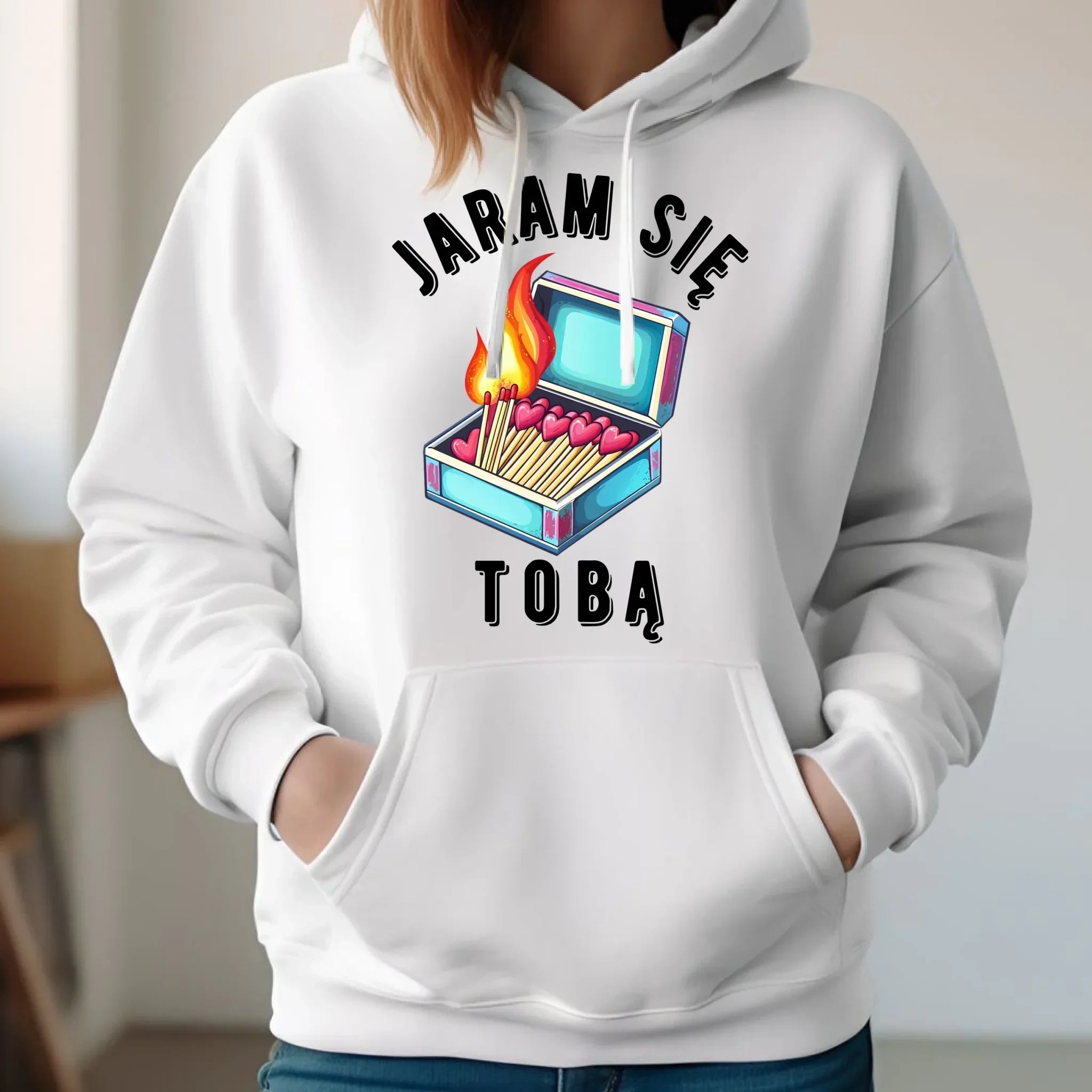 Bluza damska z kapturem - Jaram się Tobą W39 - StoryCups.pl