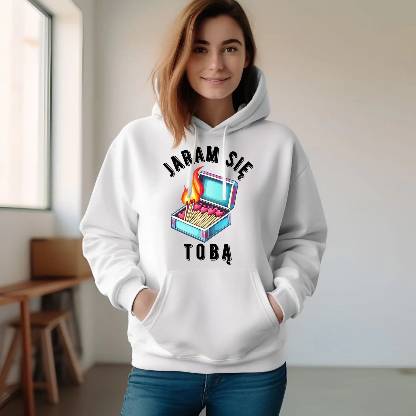 Bluza damska z kapturem - Jaram się Tobą W39 - StoryCups.pl