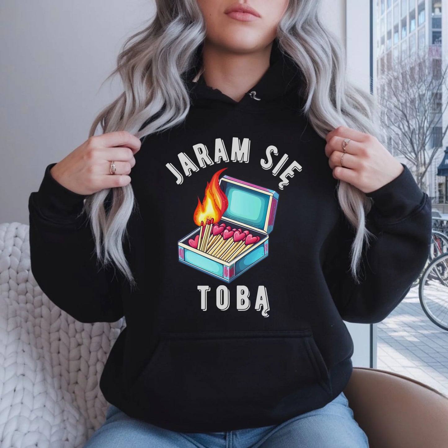 Bluza damska z kapturem - Jaram się Tobą W39 - StoryCups.pl