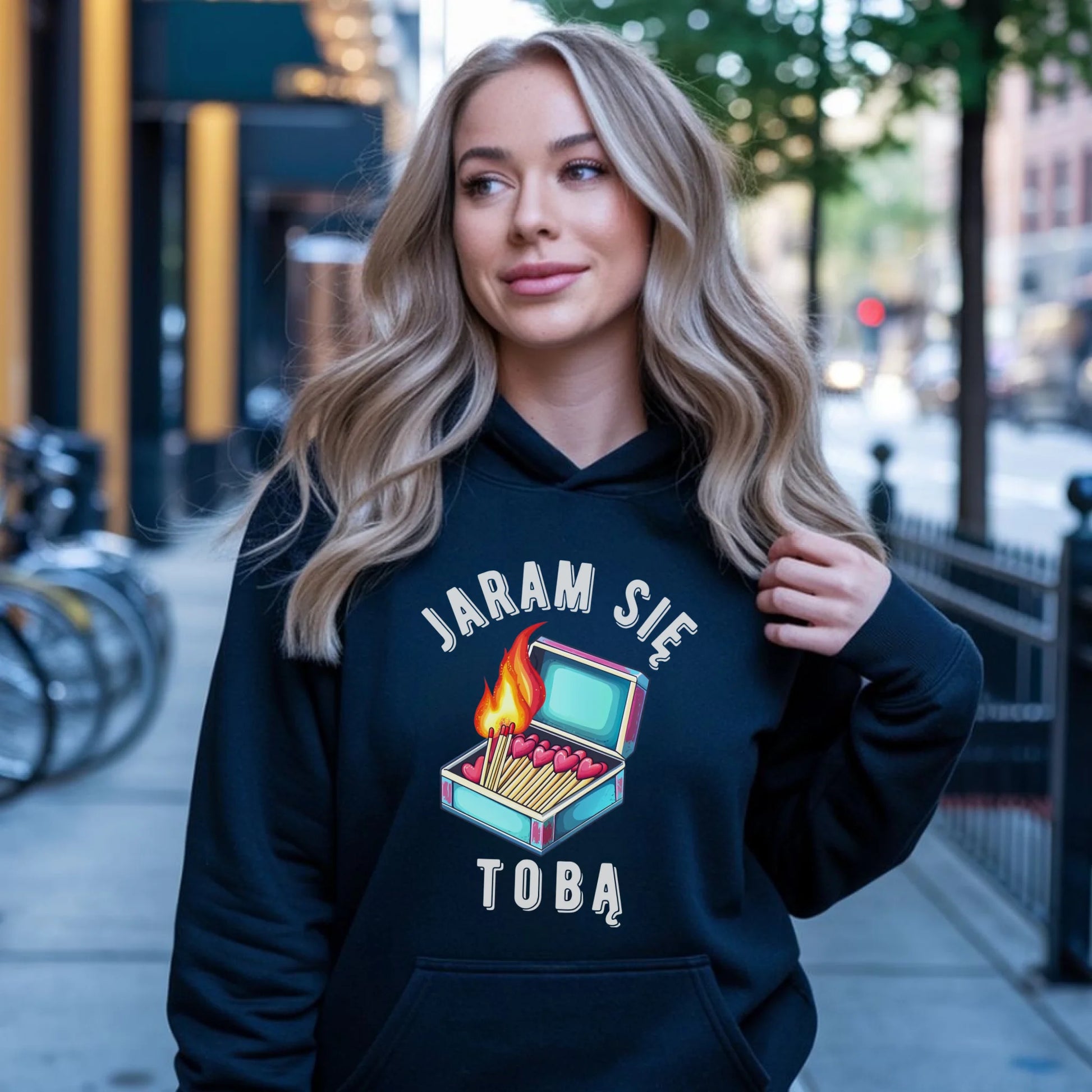 Bluza damska z kapturem - Jaram się Tobą W39 - StoryCups.pl