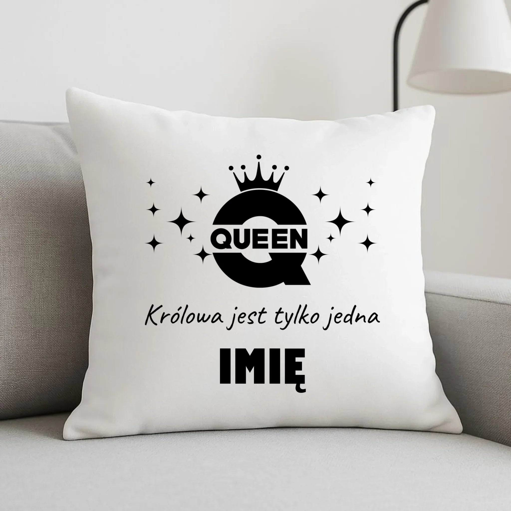 Poduszka dla niej - Queen Królowa jest tylko jedna - personalizowana W40 - StoryCups.pl