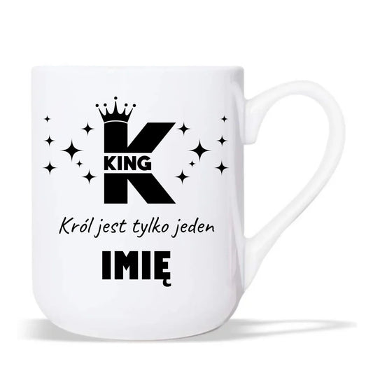 Kubek elegant dla niego - King Król jest tylko jeden - personalizowany W40 - StoryCups.pl