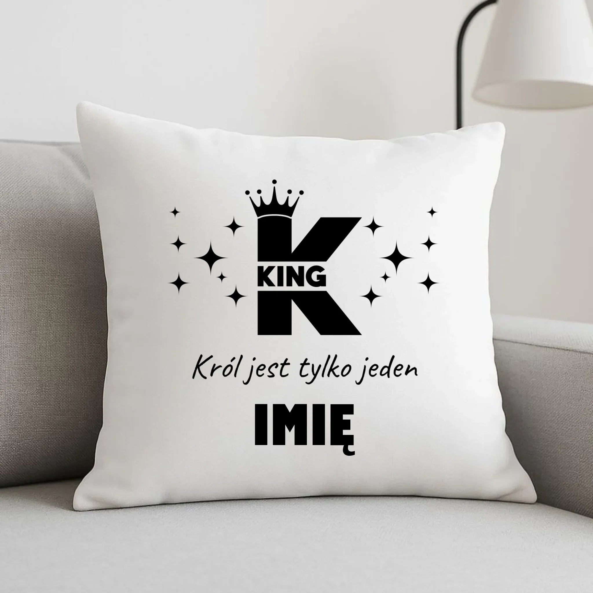 Poduszka dla niego - King Król jest tylko jeden - personalizowana W40 - StoryCups.pl