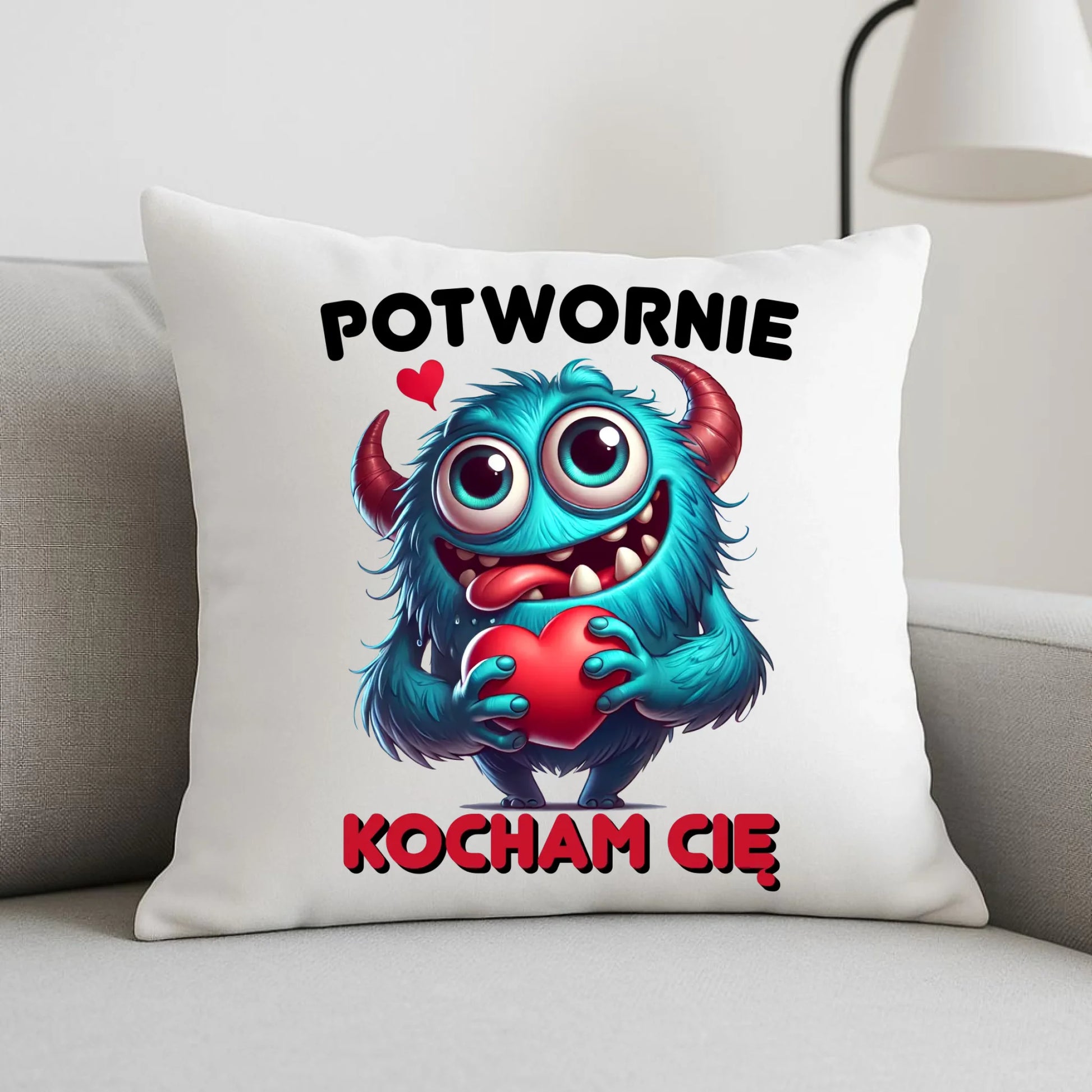 Poduszka dla par - Potwornie Kocham Cię W45 - StoryCups.pl