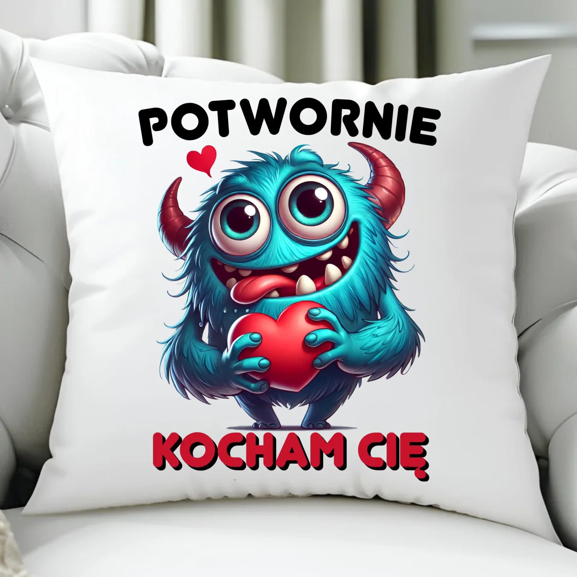 Poduszka dla par - Potwornie Kocham Cię W45 - StoryCups.pl