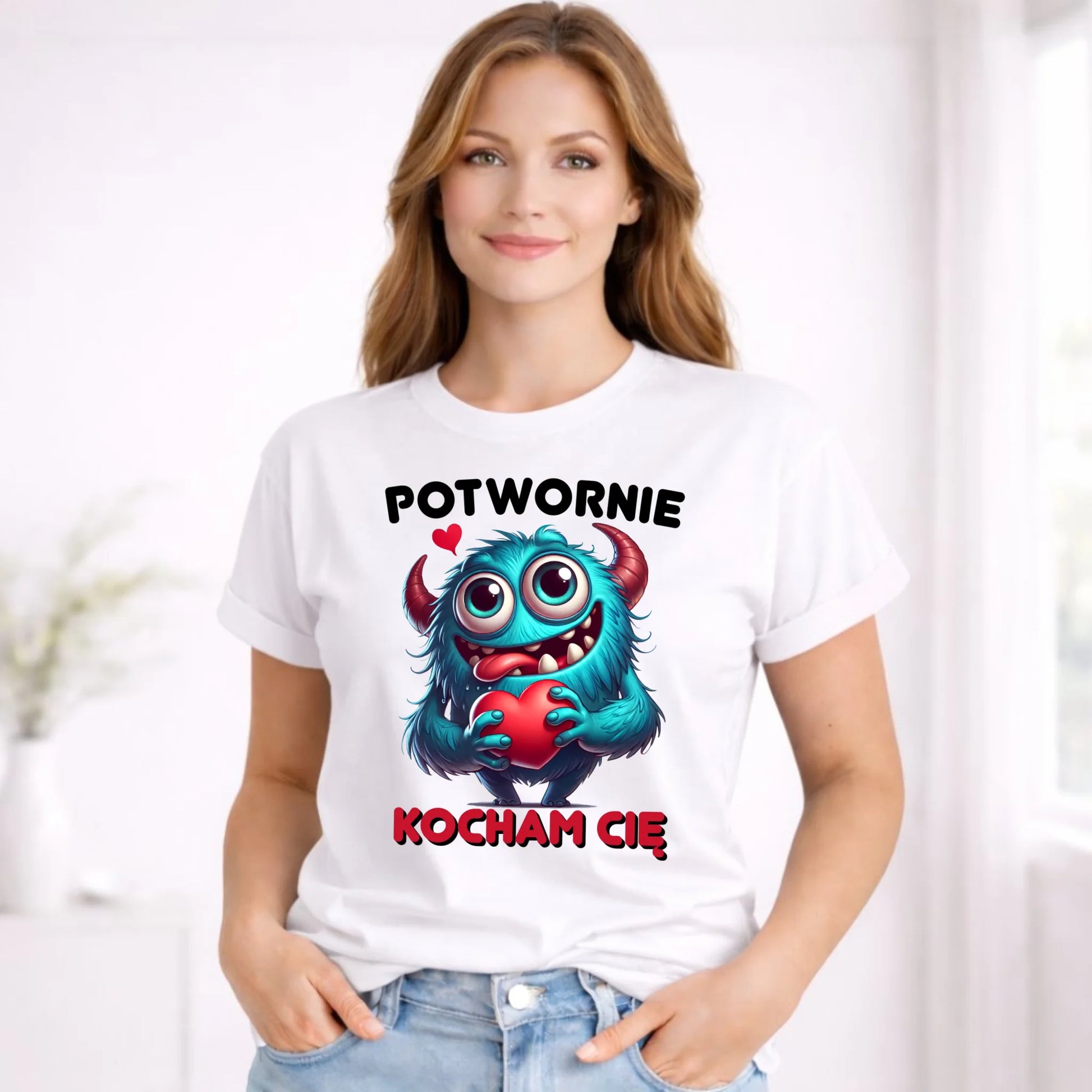 Koszulka damska - Potwornie Kocham Cię W45 - StoryCups.pl