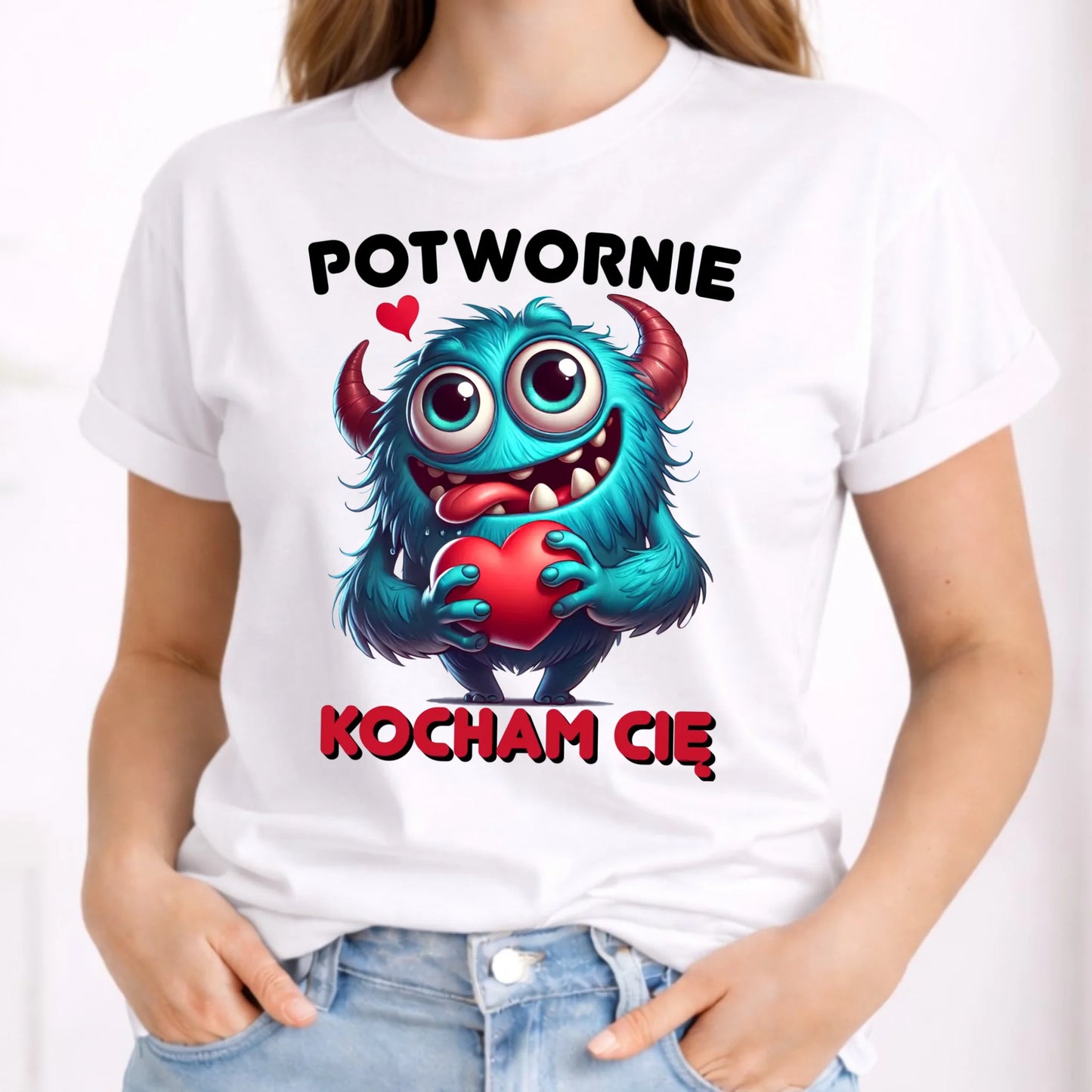 Koszulka damska - Potwornie Kocham Cię W45 - StoryCups.pl