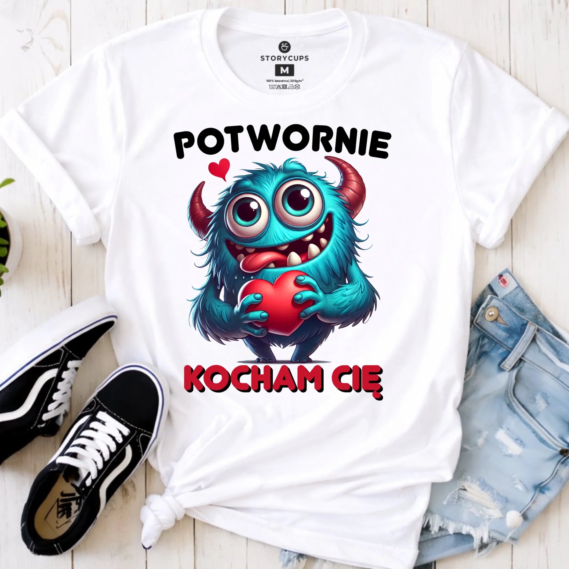Koszulka damska - Potwornie Kocham Cię W45 - StoryCups.pl