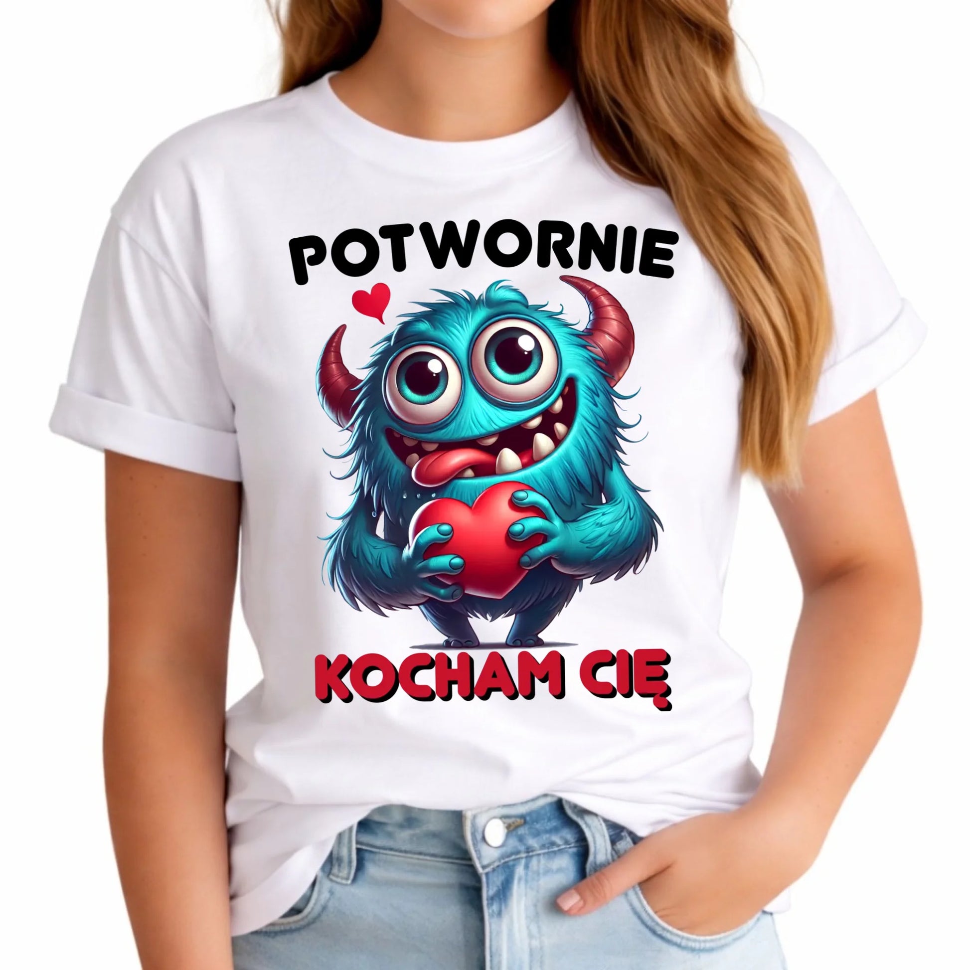 Koszulka damska - Potwornie Kocham Cię W45 - StoryCups.pl