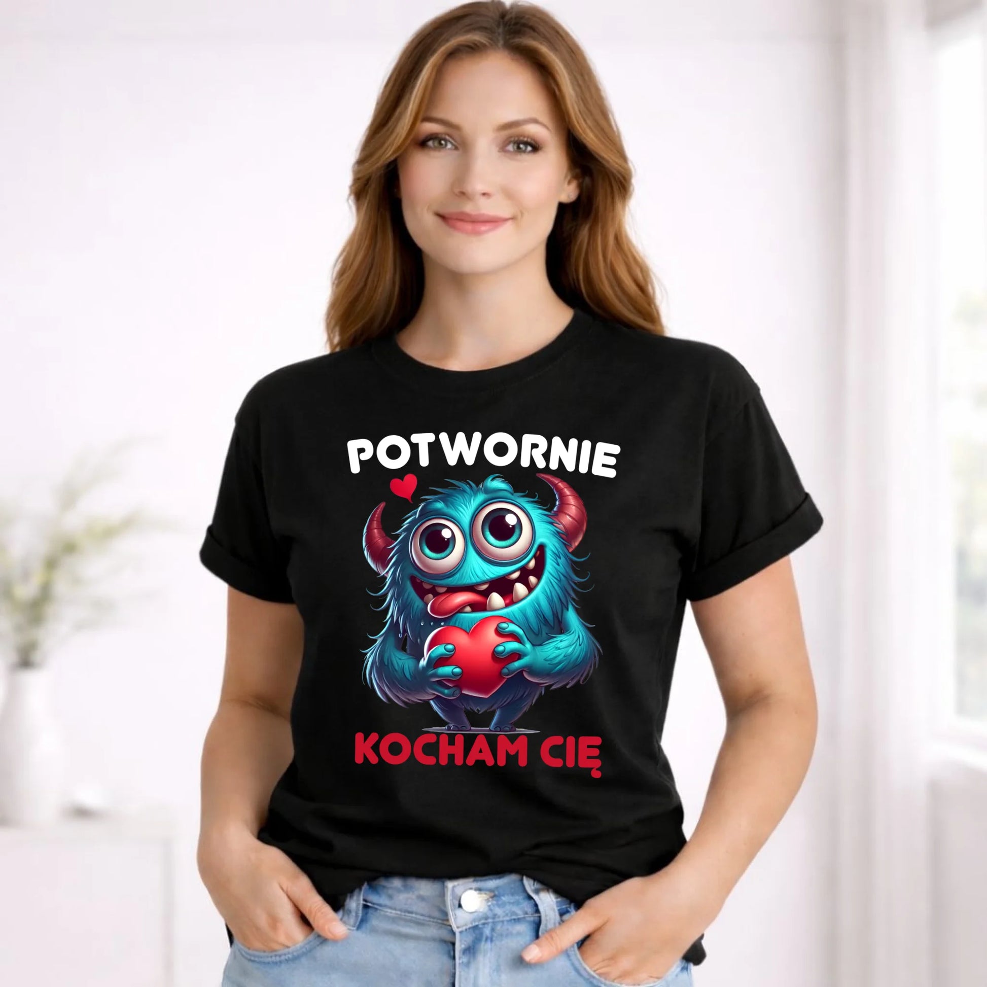 Koszulka damska - Potwornie Kocham Cię W45 - StoryCups.pl