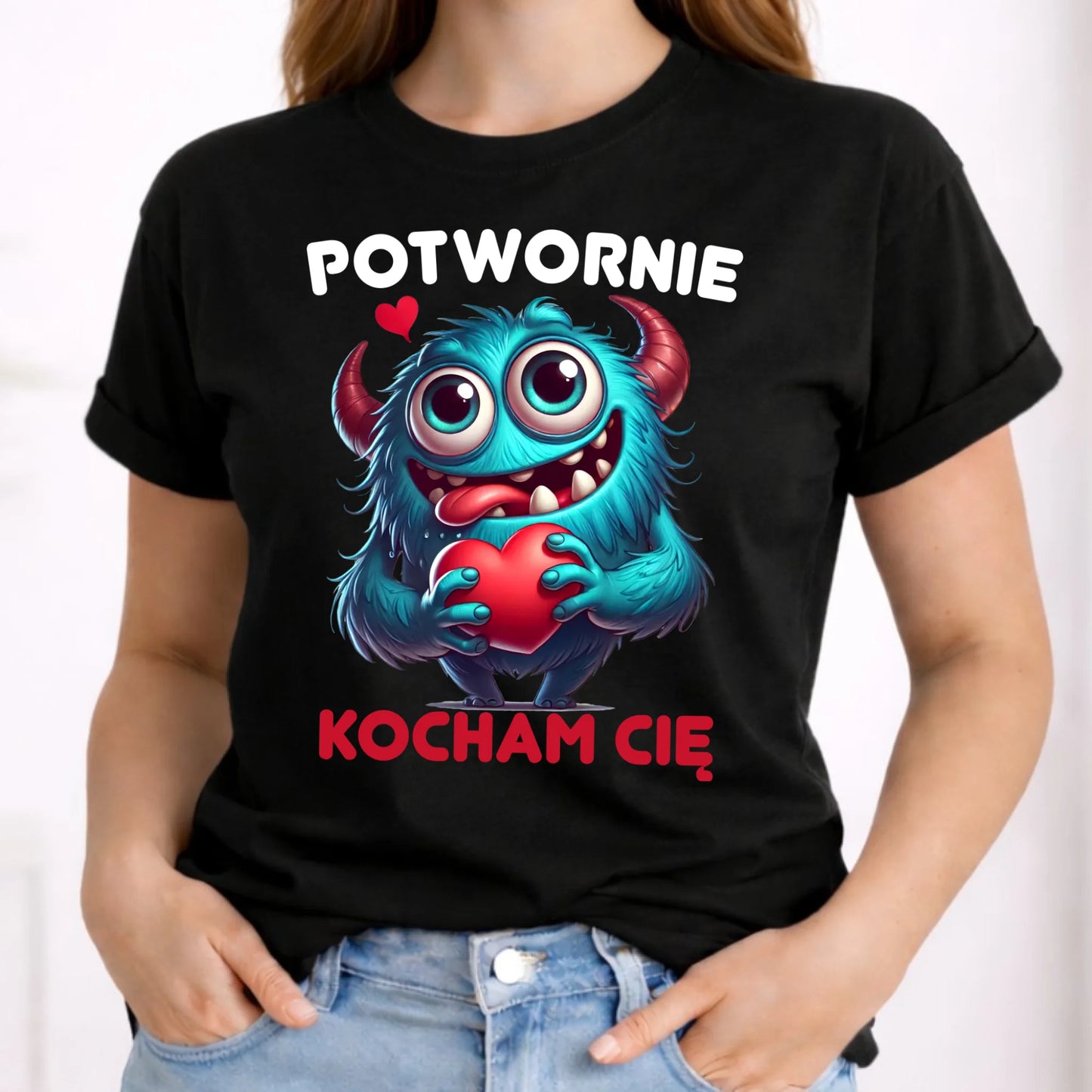 Koszulka damska - Potwornie Kocham Cię W45 - StoryCups.pl