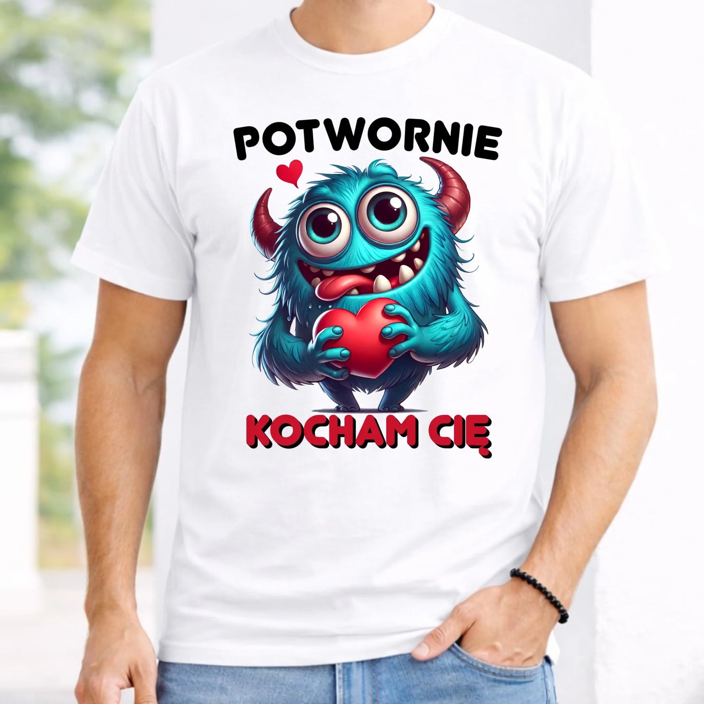 Koszulka męska - Potwornie Kocham Cię W45 - StoryCups.pl