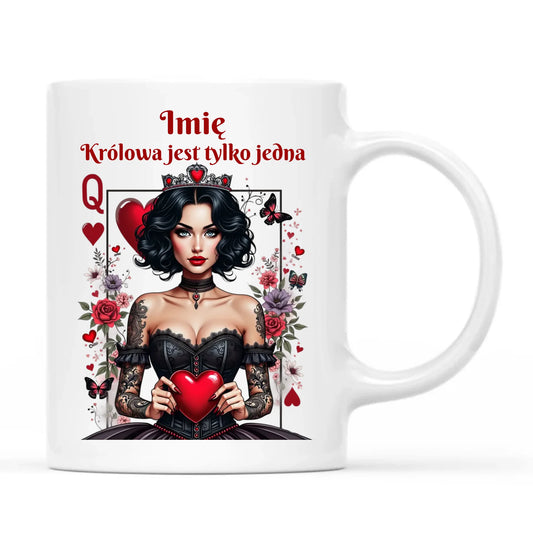 Kubek dla niej - Królowa jest tylko jedna - personalizowany W46 - StoryCups.pl