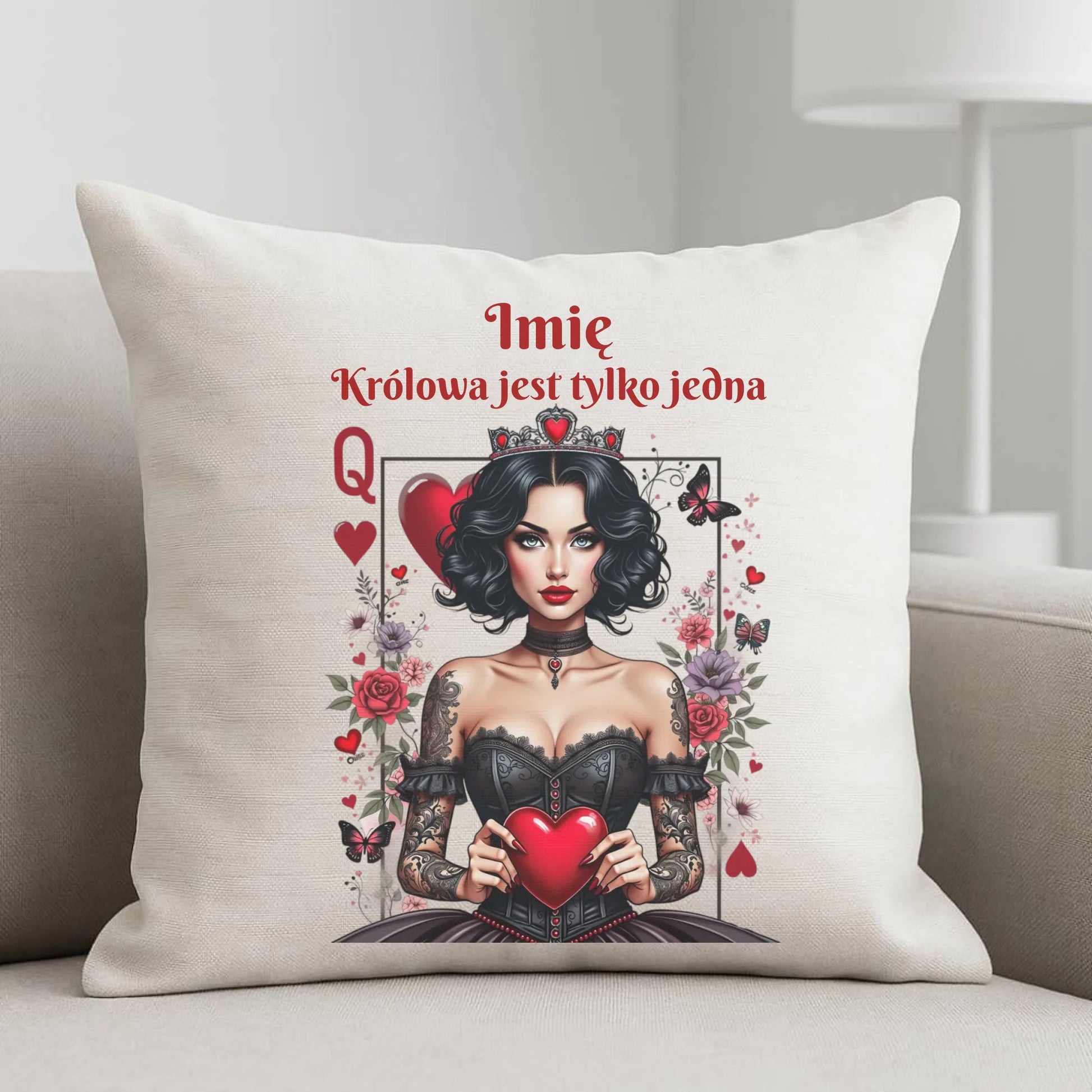 Poduszka dla niej - Królowa jest tylko jedna - personalizowana W46 - StoryCups.pl