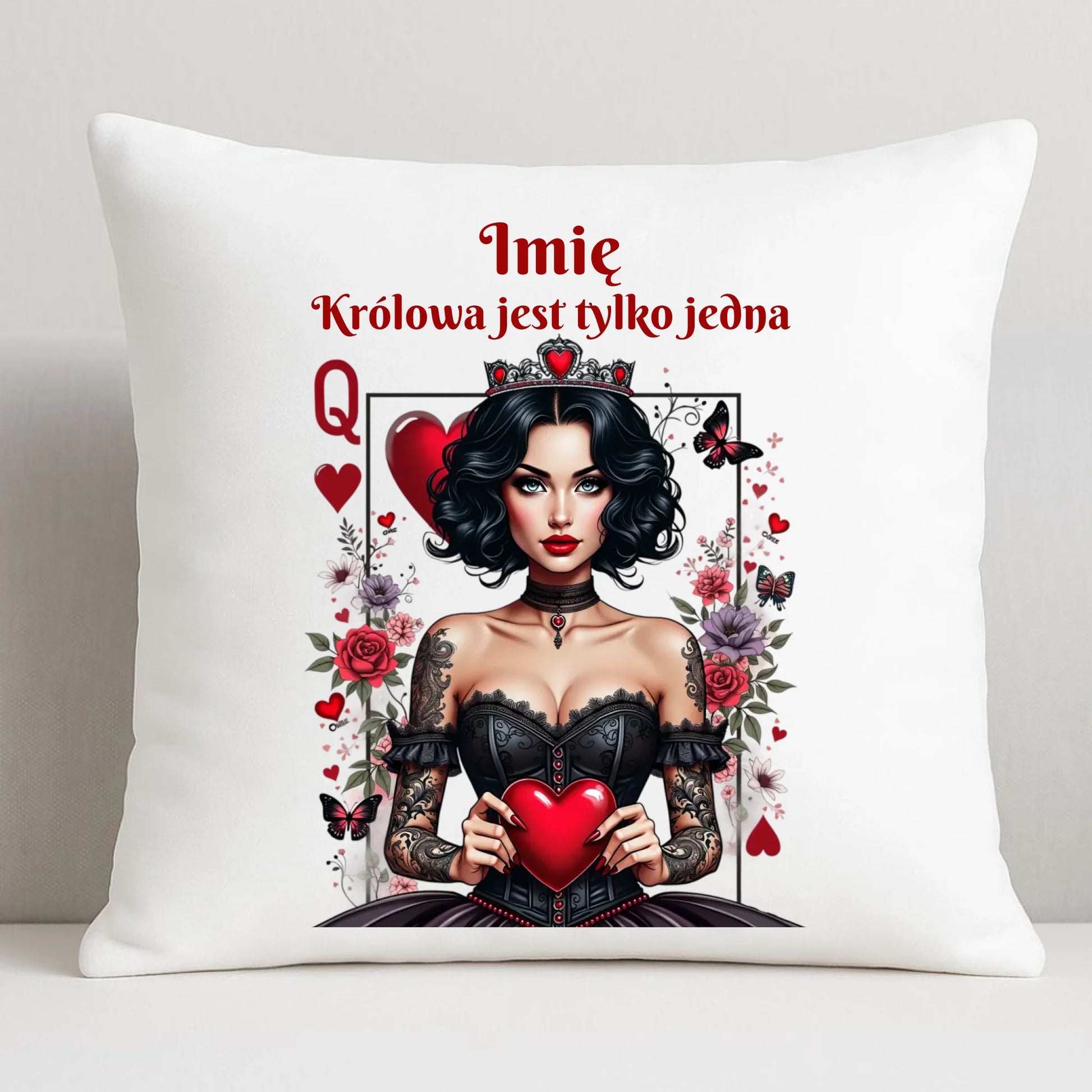 Poduszka dla niej - Królowa jest tylko jedna - personalizowana W46 - StoryCups.pl