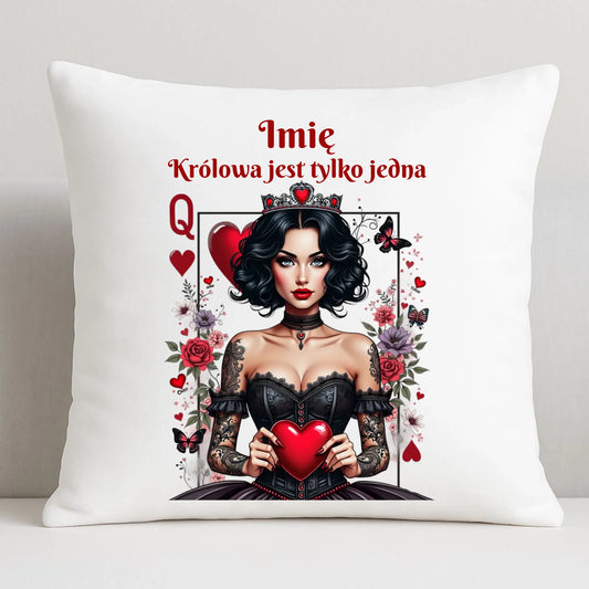 Poduszka dla niej - Królowa jest tylko jedna - personalizowana W46 - StoryCups.pl