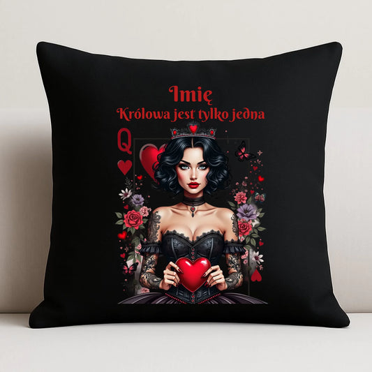 Poduszka dekoracyjna dla niej - Królowa jest tylko jedna - personalizowana W46 - StoryCups.pl