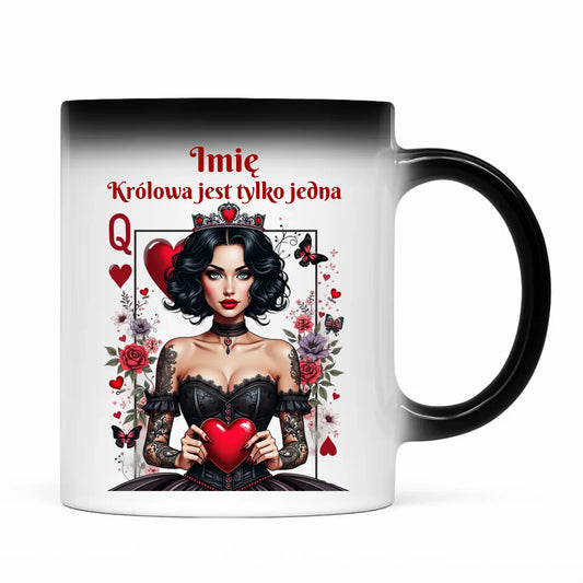 Kubek magiczny dla niej - Królowa jest tylko jedna - personalizowany W46 - StoryCups.pl