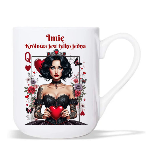Kubek elegant dla niej - Królowa jest tylko jedna - personalizowany W46 - StoryCups.pl