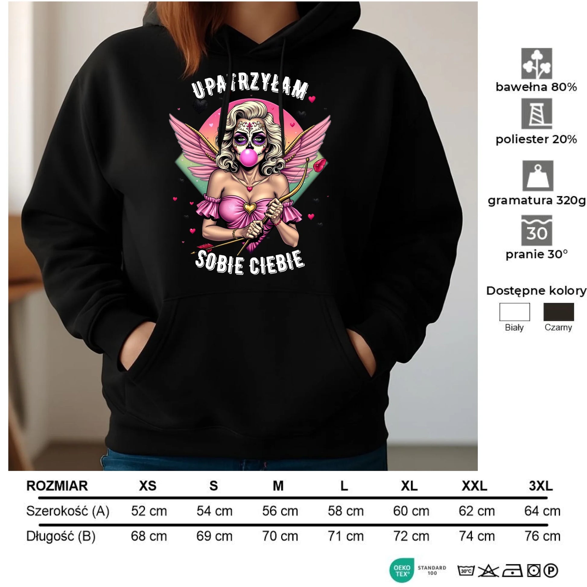 Bluza damska z kapturem - Upatrzyłam sobie Ciebie W47 - StoryCups.pl