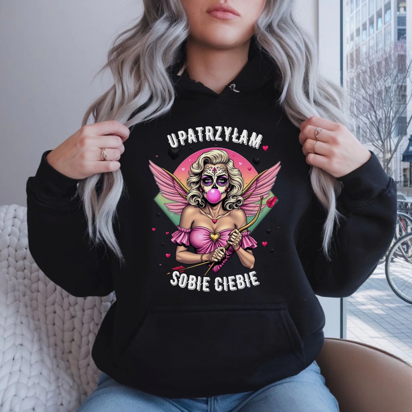 Bluza damska z kapturem - Upatrzyłam sobie Ciebie W47 - StoryCups.pl