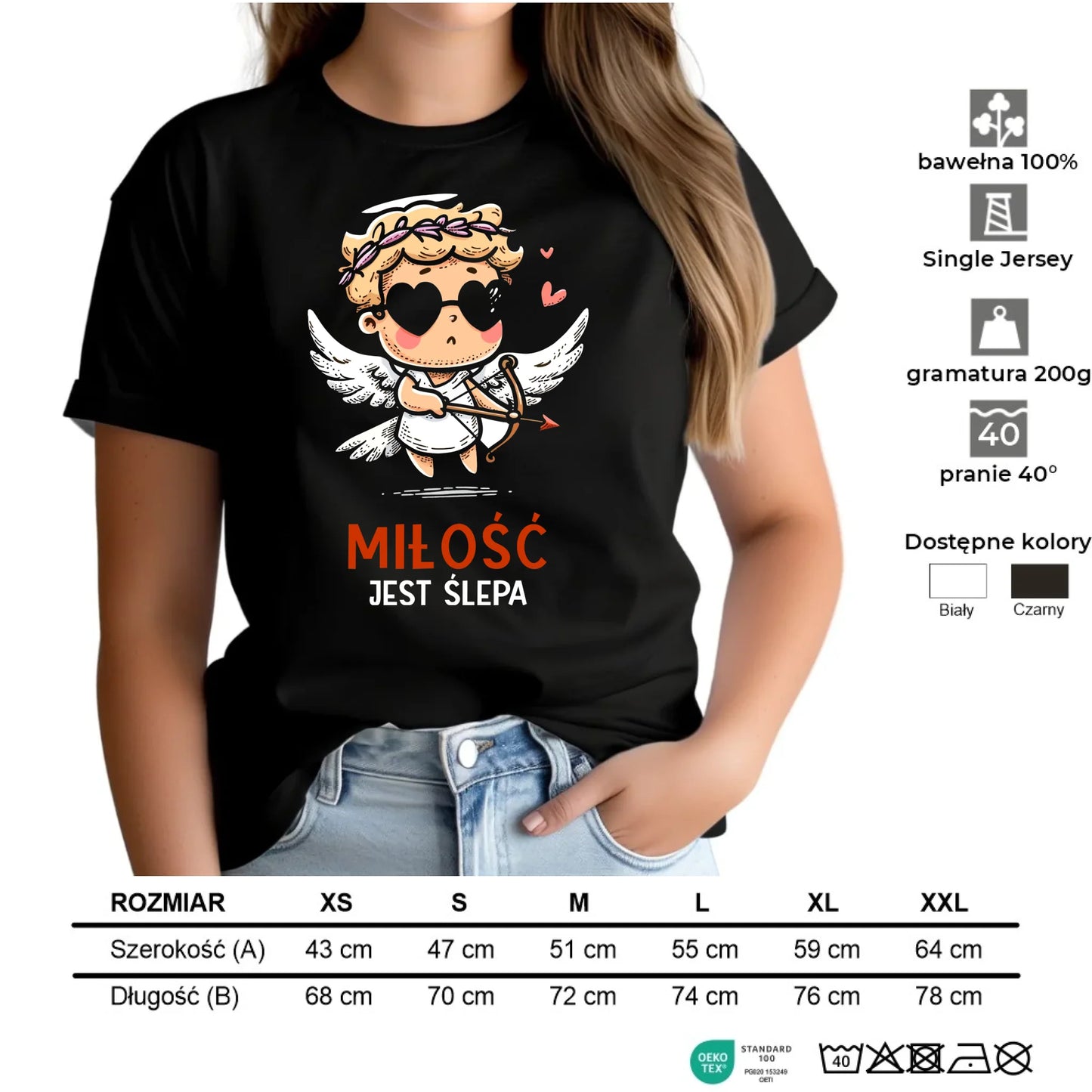 Koszulka damska - Miłość jest ślepa W48 - StoryCups.pl