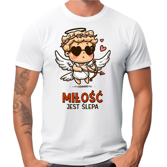 Koszulka męska - Miłość jest ślepa W48 - StoryCups.pl
