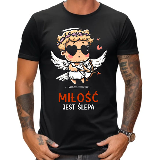 Koszulka męska - Miłość jest ślepa W48 - StoryCups.pl