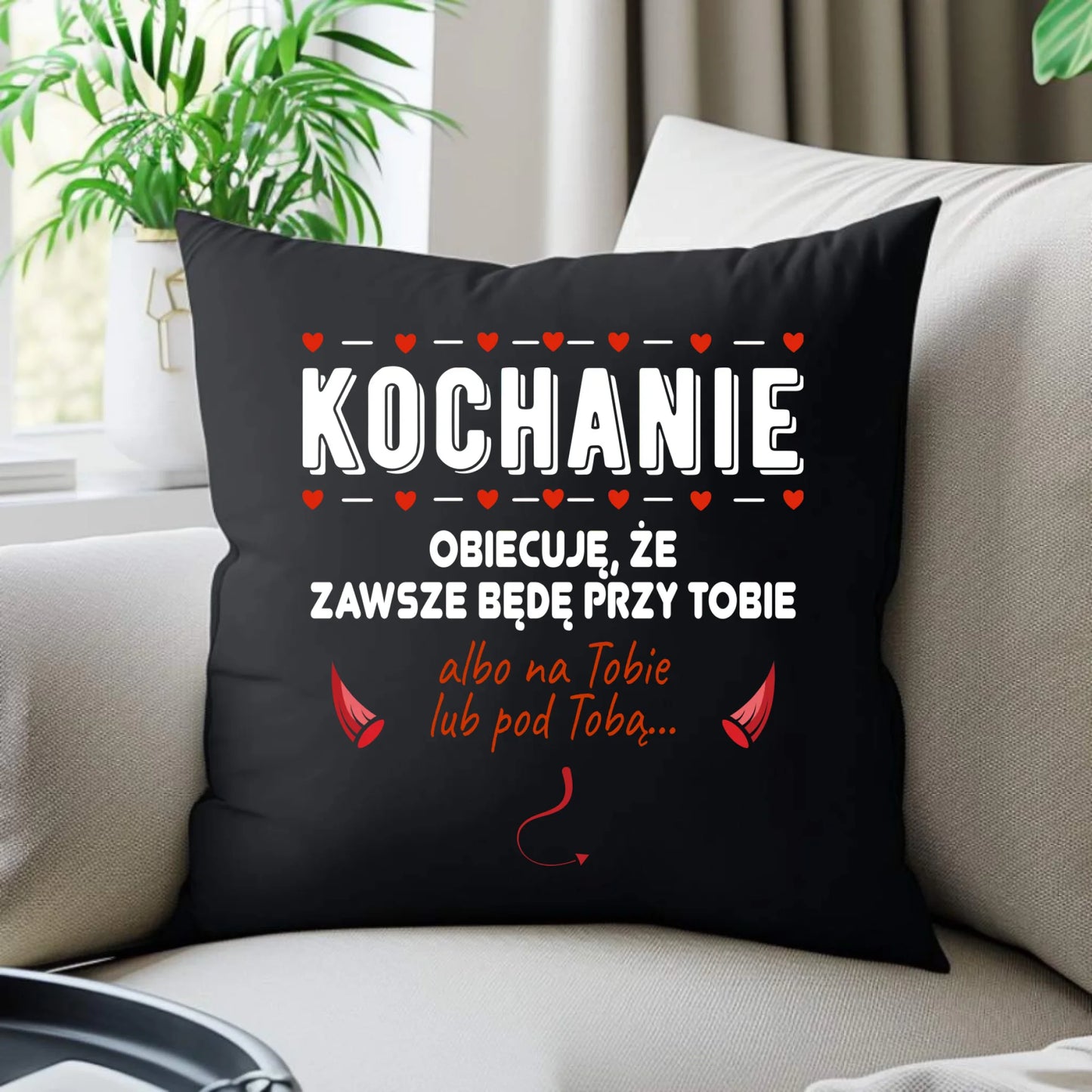 Poduszka dekoracyjna dla par - Obiecuję, że zawsze będę przy Tobie W50 - StoryCups.pl