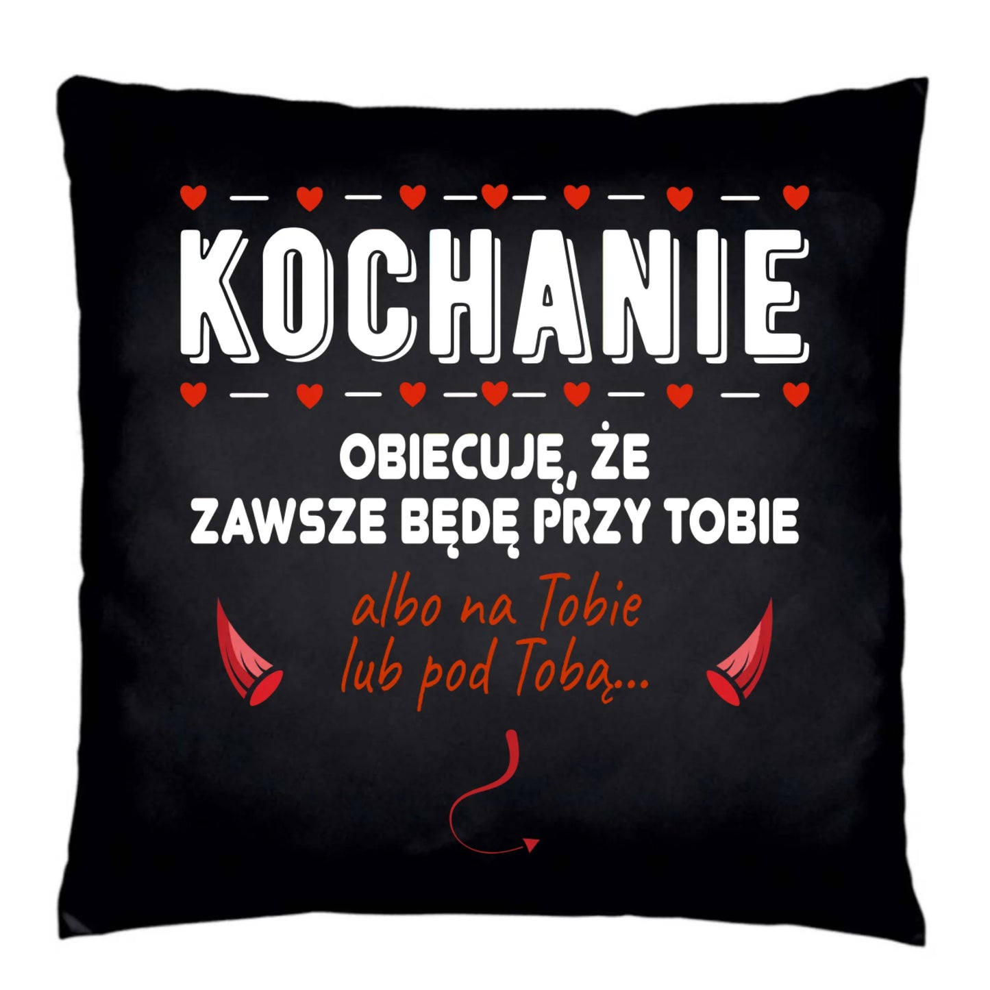 Poduszka dekoracyjna dla par - Obiecuję, że zawsze będę przy Tobie W50 - StoryCups.pl