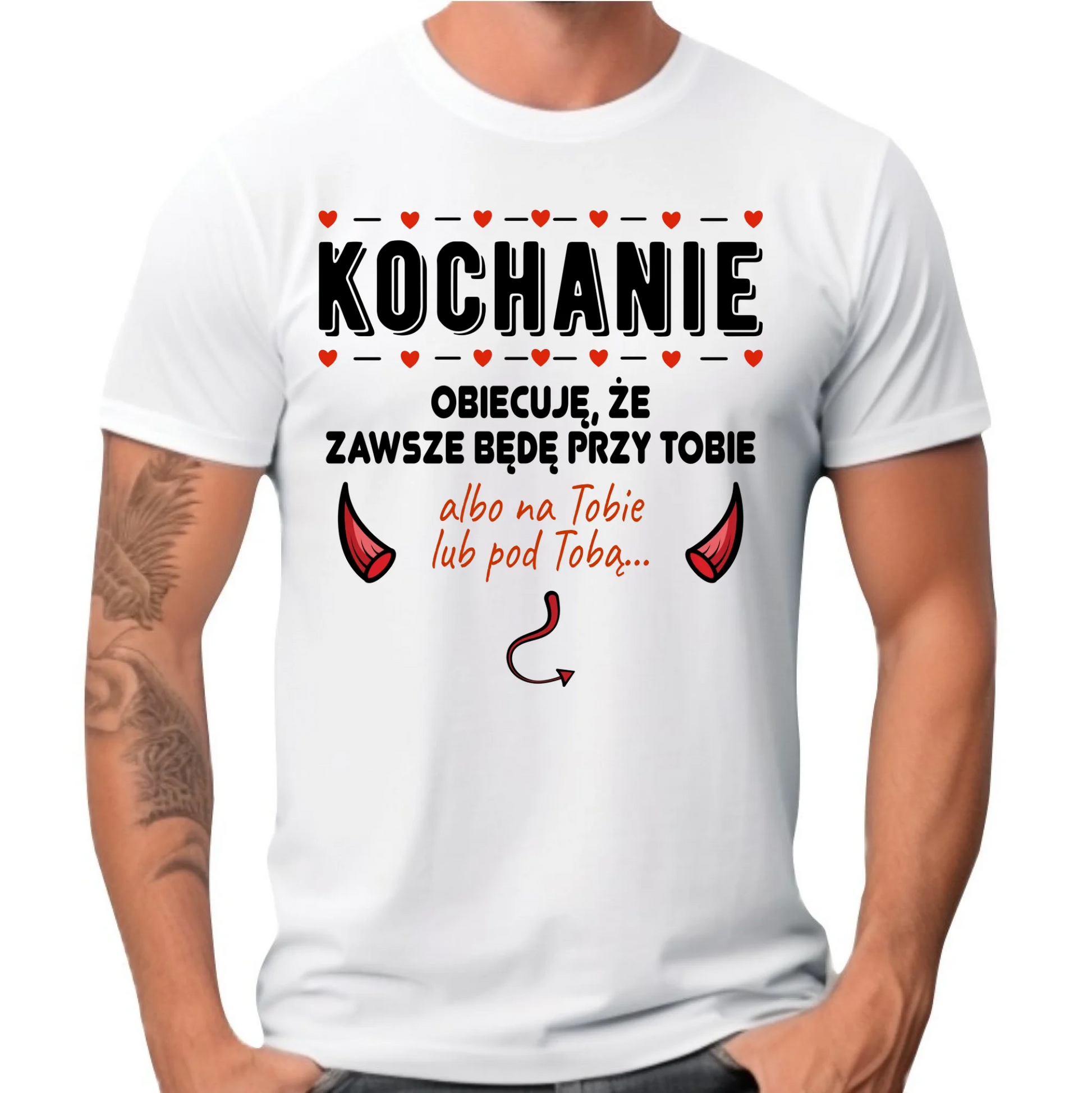 Koszulka męska - Obiecuję, że zawsze będę przy Tobie W50 - StoryCups.pl