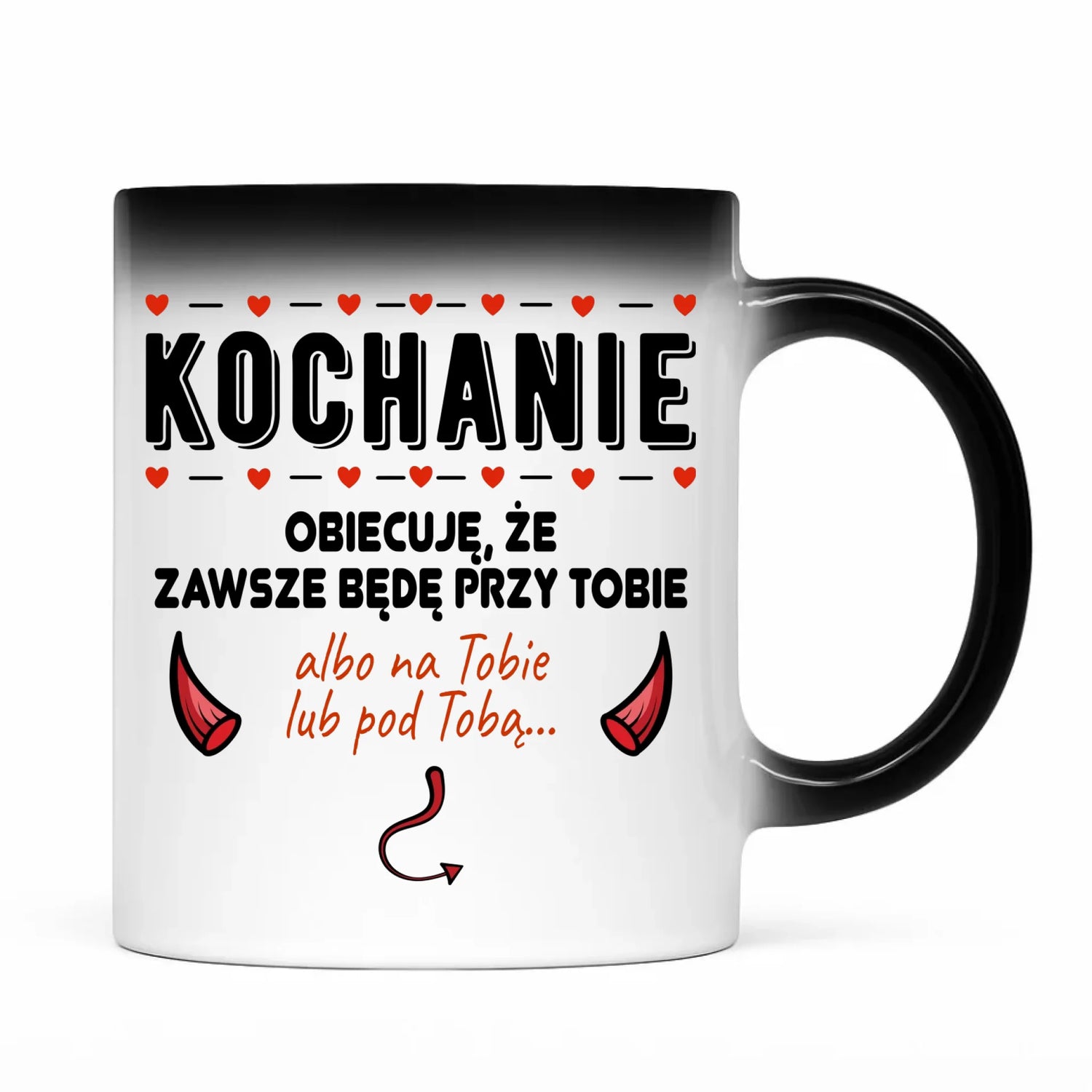 Kubek magiczny dla par - Obiecuję, że zawsze będę przy Tobie W50 - StoryCups.pl