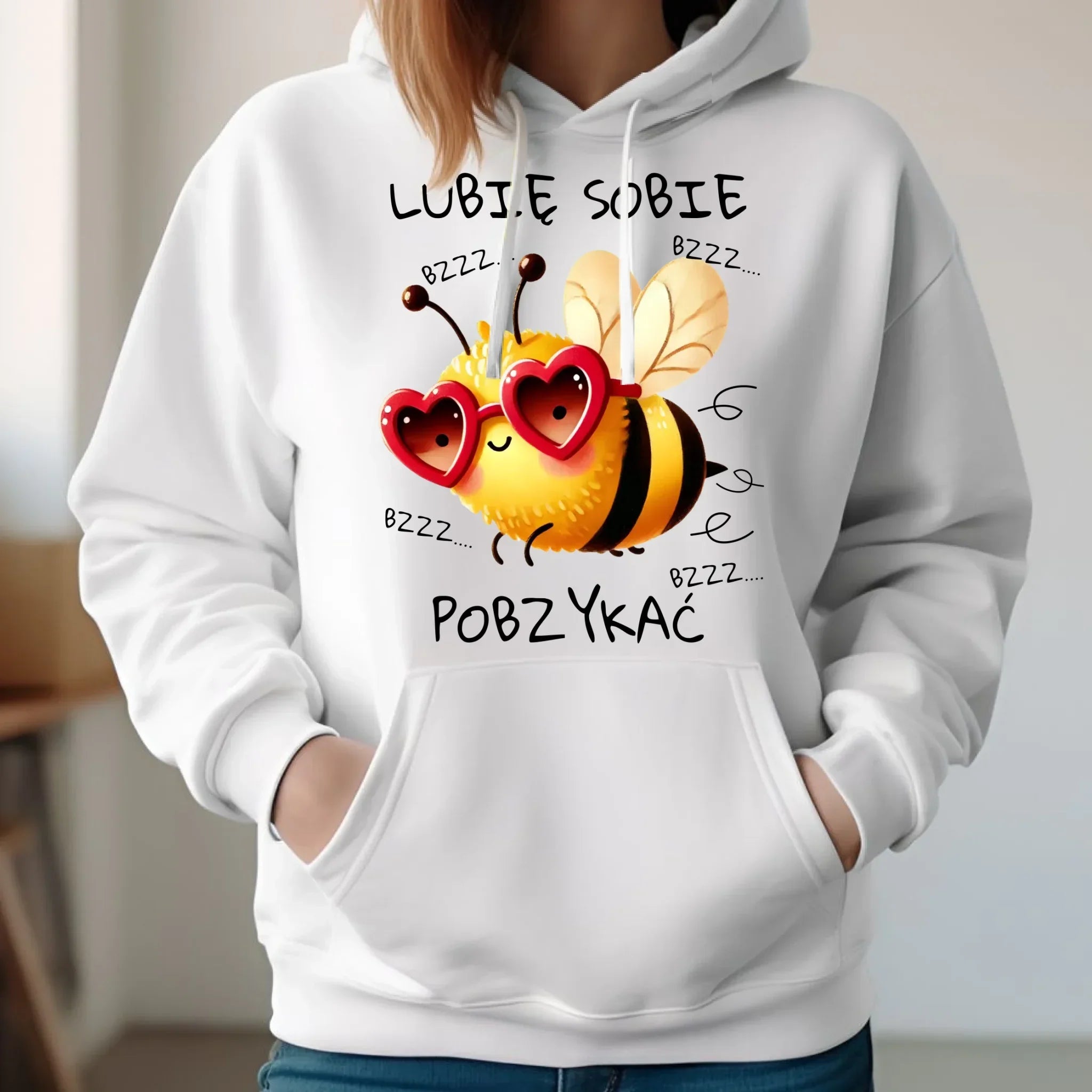 Bluza damska z kapturem - Lubię sobie pobzykać W51 - StoryCups.pl