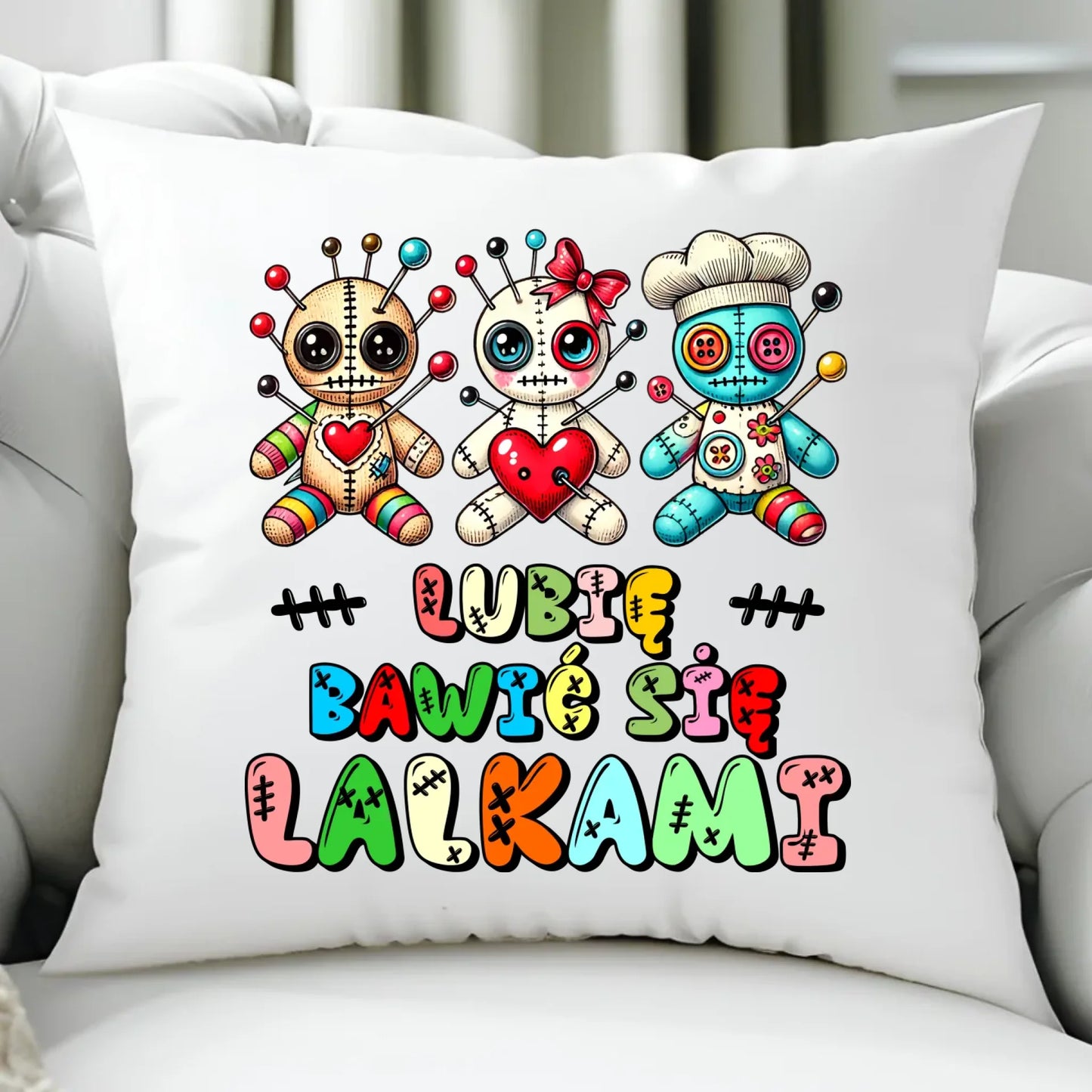 Poduszka - Voodoo Lubię bawić się lalkami W52 - StoryCups.pl