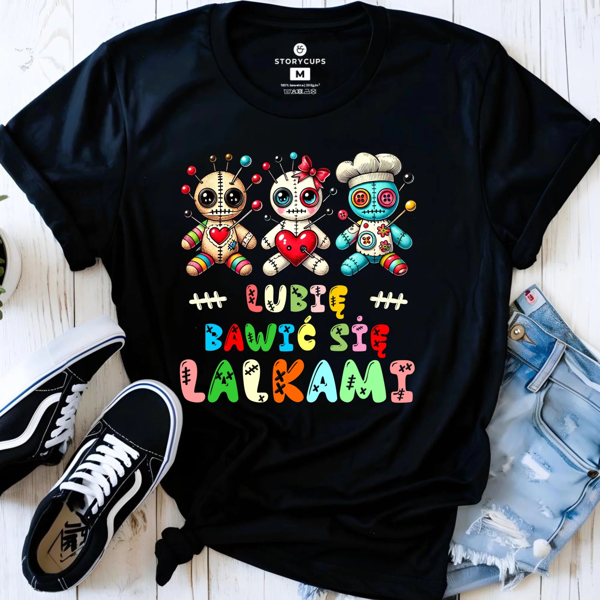 Koszulka damska - Voodoo Lubię bawić się lalkami W52 - StoryCups.pl