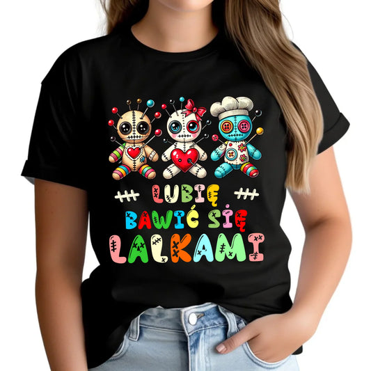Koszulka damska - Voodoo Lubię bawić się lalkami W52 - StoryCups.pl