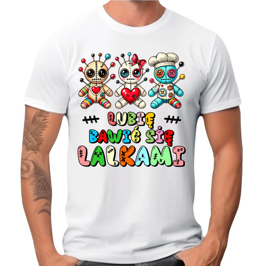 Koszulka męska - Voodoo Lubię bawić się lalkami W52 - StoryCups.pl