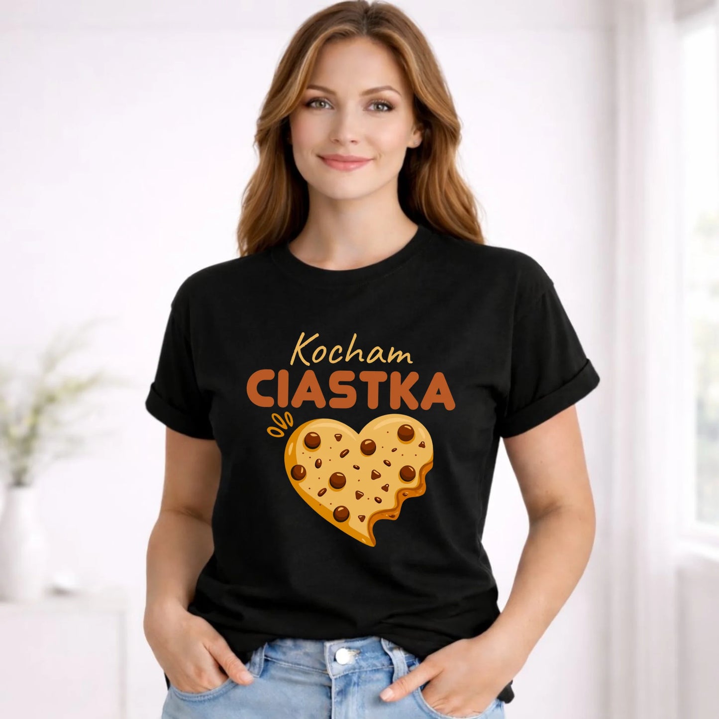Koszulka damska - Kocham Ciastka W53 - StoryCups.pl