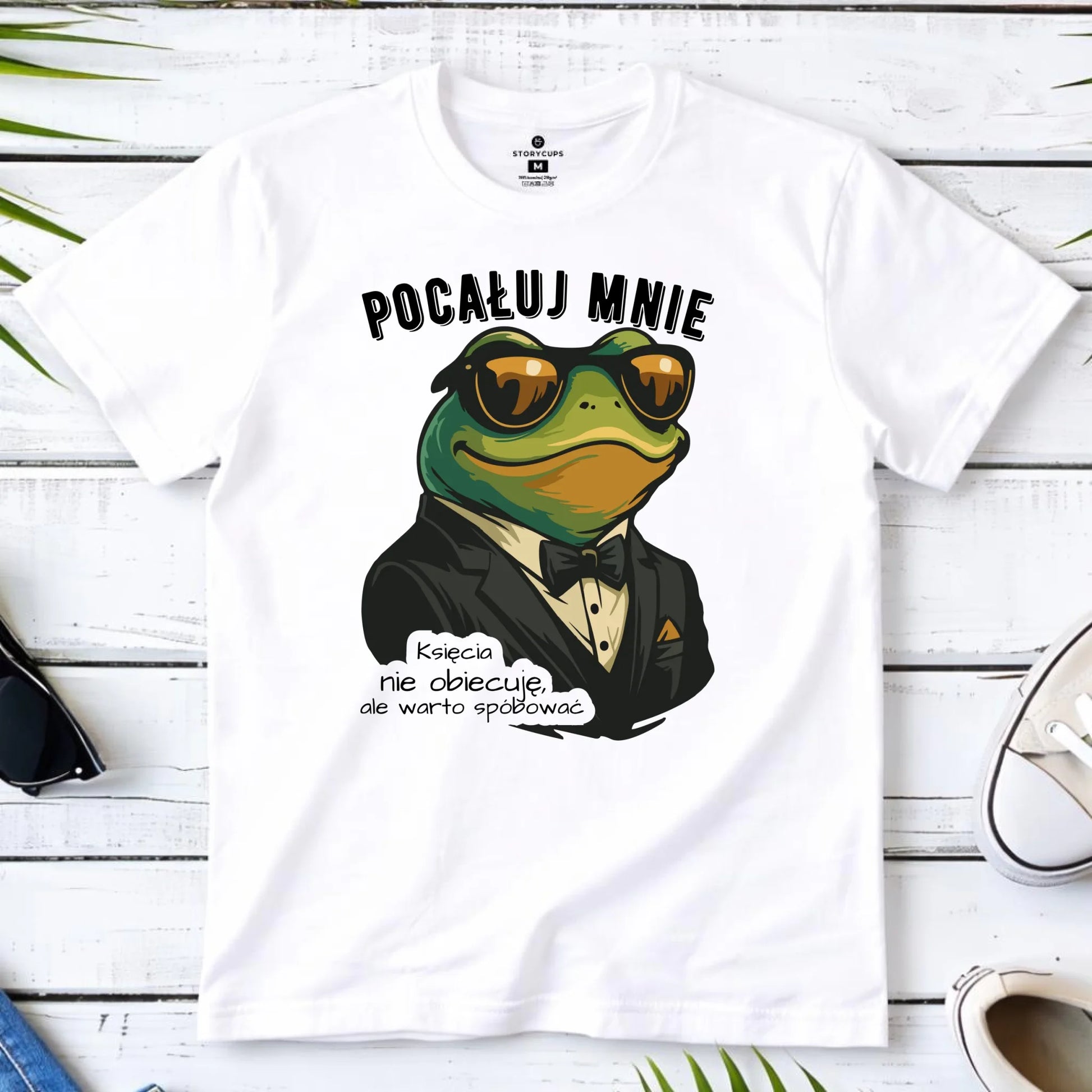 Koszulka męska - Żaba w garniturze pocałuj mnie W55 - StoryCups.pl