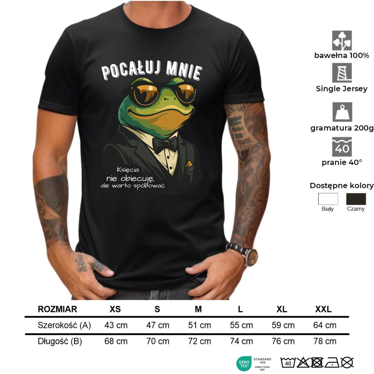 Koszulka męska - Żaba w garniturze pocałuj mnie W55 - StoryCups.pl