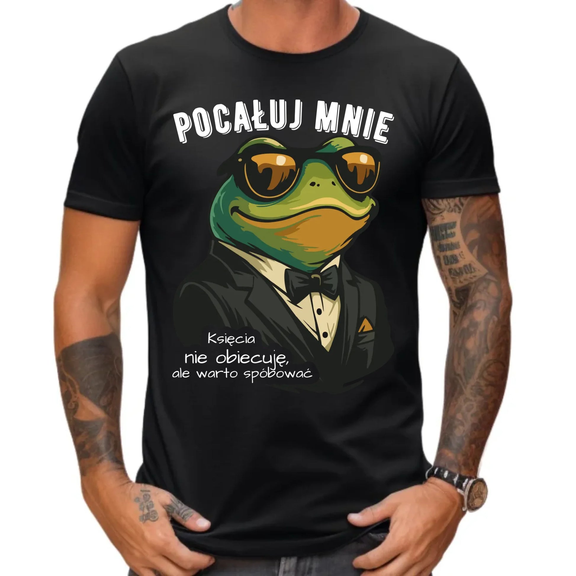 Koszulka męska - Żaba w garniturze pocałuj mnie W55 - StoryCups.pl