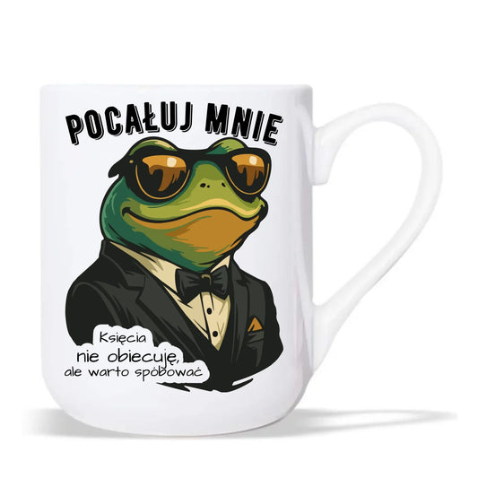 Kubek elegant - Żaba w garniturze pocałuj mnie W55 - StoryCups.pl