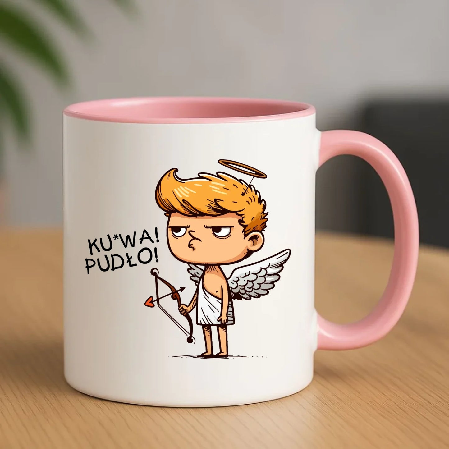 Kubek - Aniołek z łukiem ku*wa pudło - bez cenzury W56 - StoryCups.pl