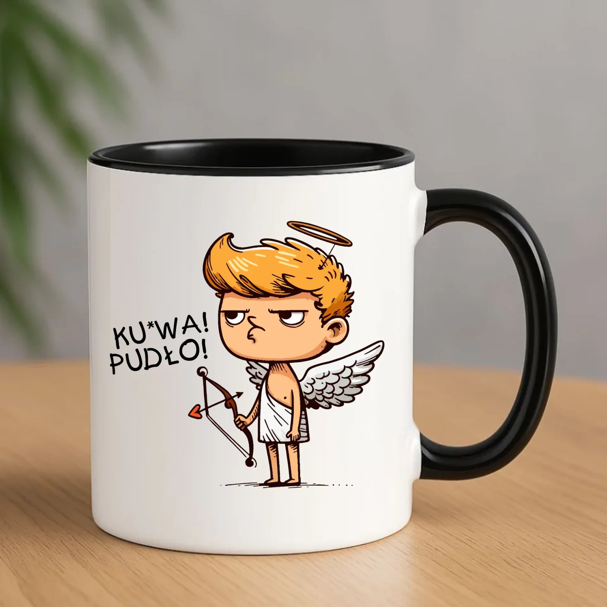 Kubek - Aniołek z łukiem ku*wa pudło - bez cenzury W56 - StoryCups.pl