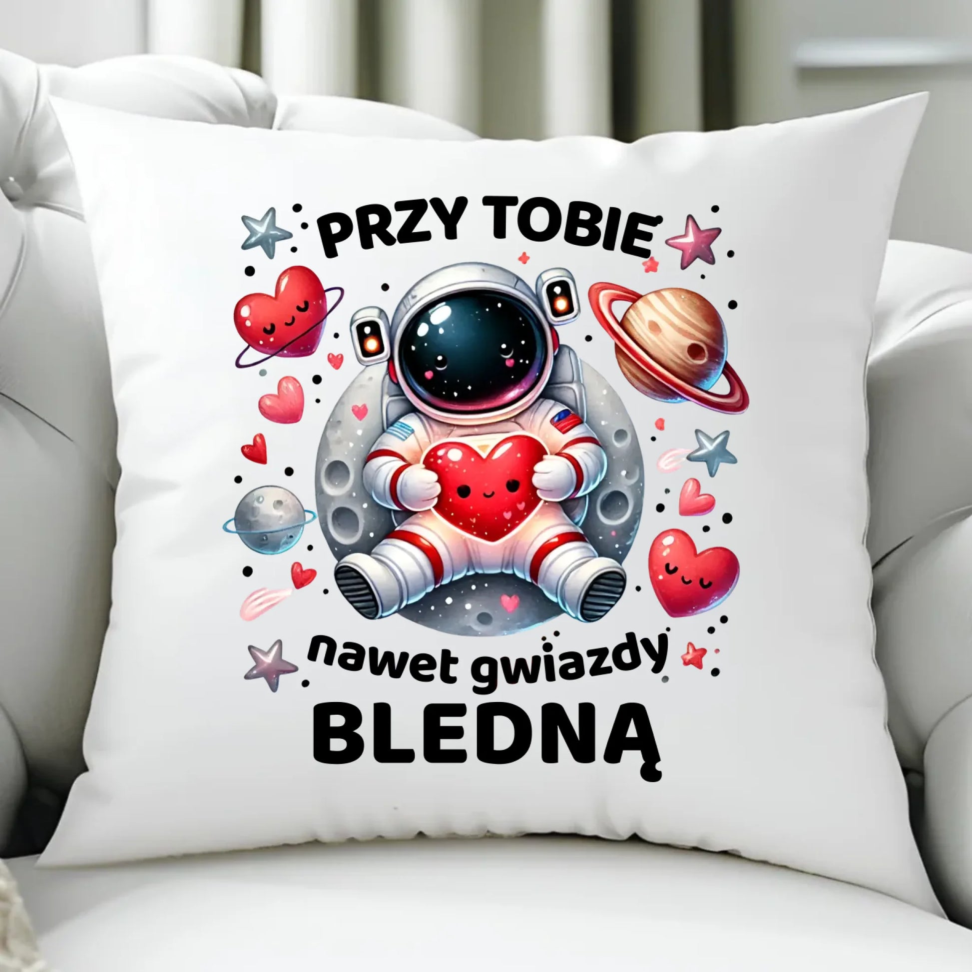 Poduszka dla par - Przy Tobie nawet gwiazdy bledną W57 - StoryCups.pl