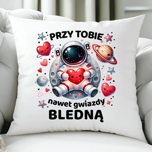 Poduszka dla par - Przy Tobie nawet gwiazdy bledną W57 - StoryCups.pl